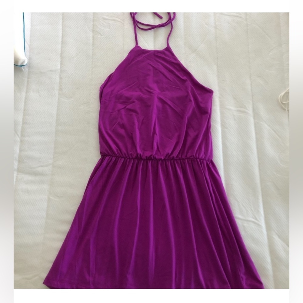Susana Monaco Fuchsia Halter Mini Dress